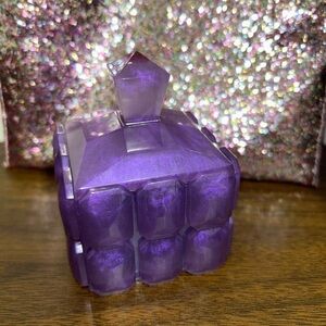 Shiny Purple with Blue Colorful Geometric Resin Jewelry Storage Box
